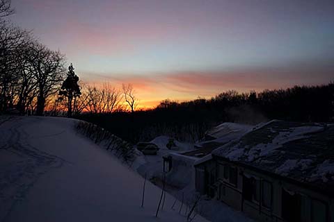 谷地温泉冬景色画像