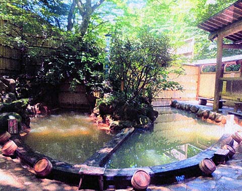 伊香保温泉の源泉地の露天風呂画像