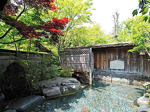梅田屋旅館 紅葉の露天風呂画像