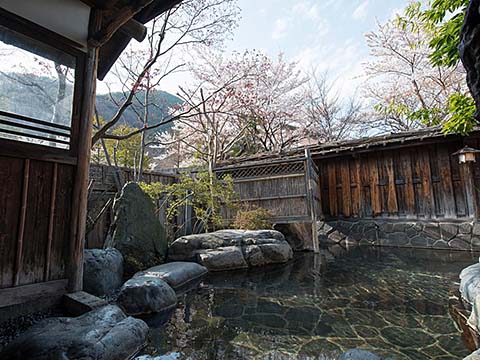 梅田屋旅館 桜の露天風呂画像