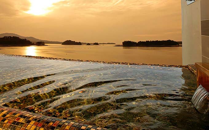 天草 松島温泉 海のやすらぎ ホテル竜宮 絶景露天風呂画像