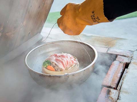 小浜温泉 湯宿 蒸気屋 蒸し料理画像