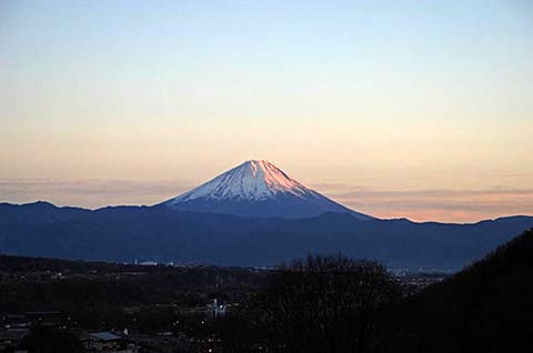 富士夕景画像