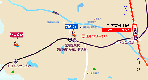 温陽温泉・道高温泉マップ