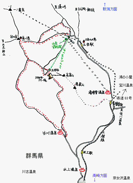 谷川岳周辺地図