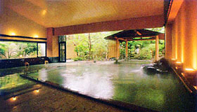 天童温泉大浴場と露天風呂画像