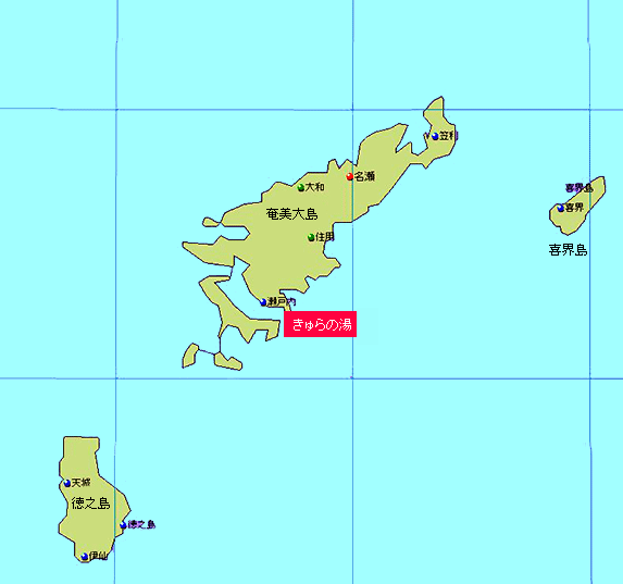 奄美大島温泉地図