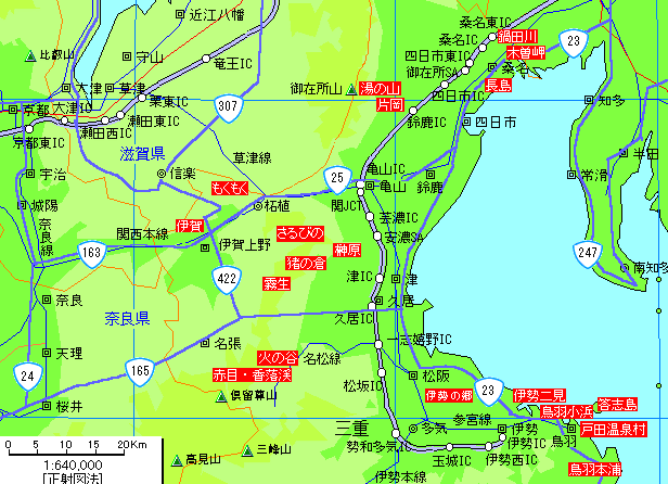 三重伊賀温泉地図