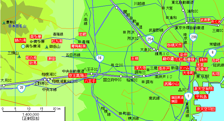 東京温泉地図
