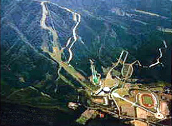 アルパスと花輪スキー場空撮画像