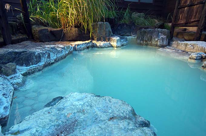 白神矢立 湯源郷の宿 日景温泉 露天風呂画像