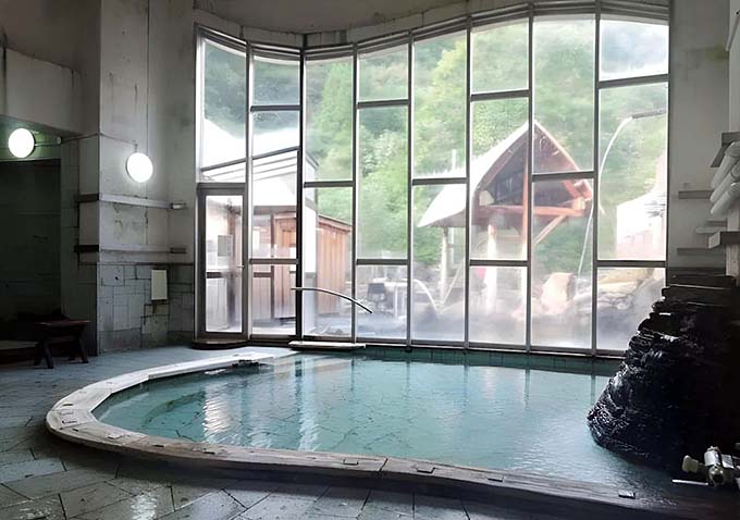 唐松温泉 からまつ山荘 東兵衛温泉 大浴場画像