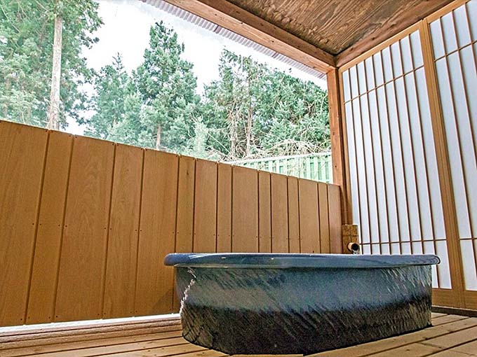 金浦温泉 学校の栖 客室専用露天風呂画像