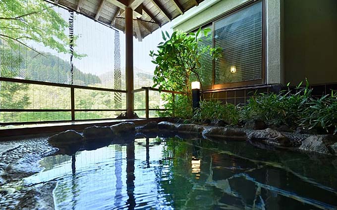 湯野上温泉 藤龍館 客室露天風呂画像