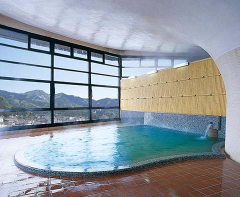 下呂温泉つるつるの湯みのり荘展望大浴場画像