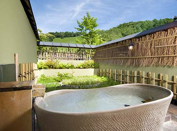 湯の小屋温泉 ホテルサンバード 貸切露天風呂画像