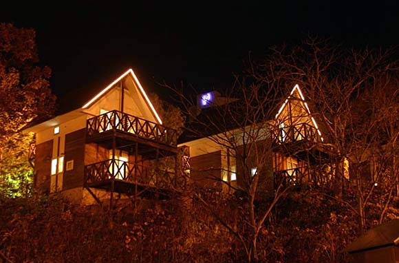 朝里川温泉ウィンケル・ビレッジ コンドミニアム夜景画像