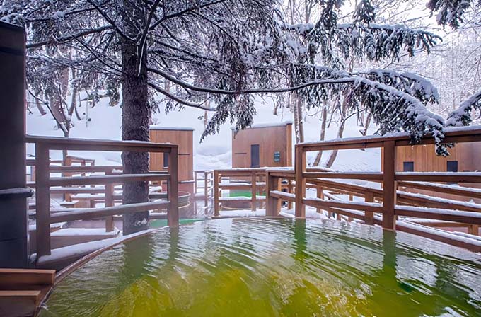 北湯沢温泉 緑の風リゾートきたゆざわ 露天風呂画像