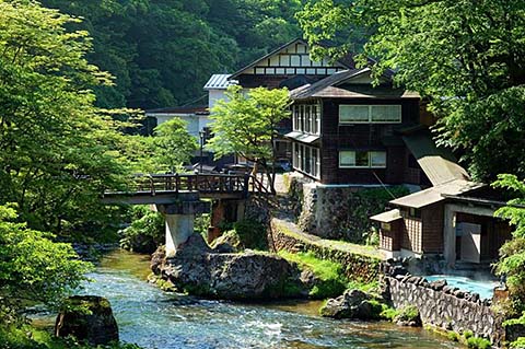 混浴大露天風呂 花巻南温泉峡 大沢温泉フォトイメージス 心を癒す日本温泉ネットワーク