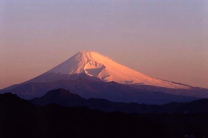 富士山夕景画像