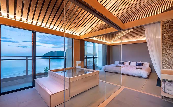 浅茂川浦島温泉 シーサイド佐竹 客室専用風呂付オーシャンビュー客室画像