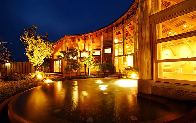 宇川温泉 よし野の里 夜景画像