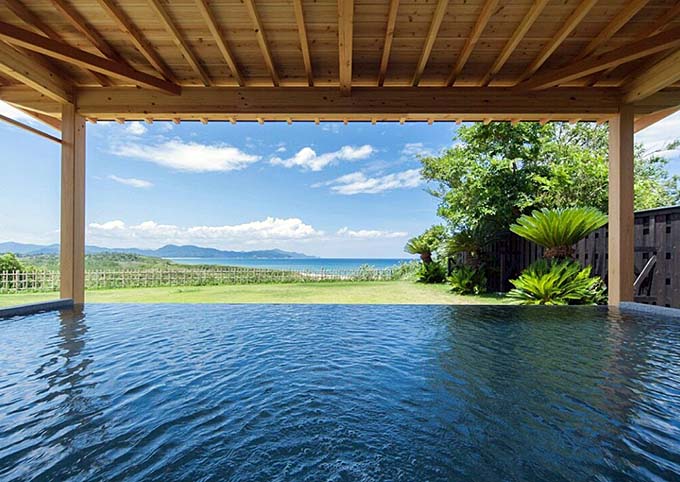 夕日ヶ浦温泉 一望館はなれ櫂 絶景露天風呂画像