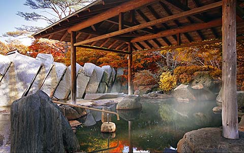 篝火の湯 緑水亭露天風呂画像