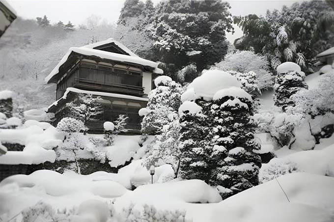 青根温泉 湯元不忘閣 冬景色画像