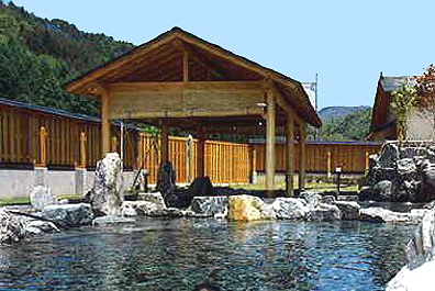 信州平谷温泉ひまわりの湯露天風呂画像