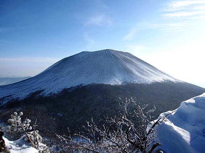 浅間山冬景色画像