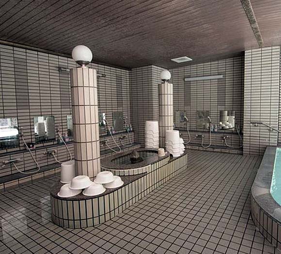 野迫川温泉 ホテルのせ川 大浴場洗い場画像