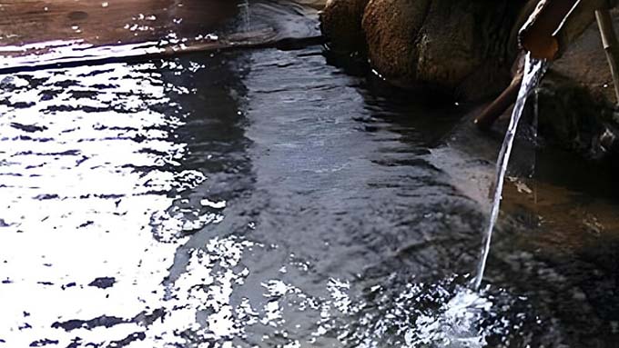 雲母温泉 かくれ里 清流荘 温泉湯口画像
