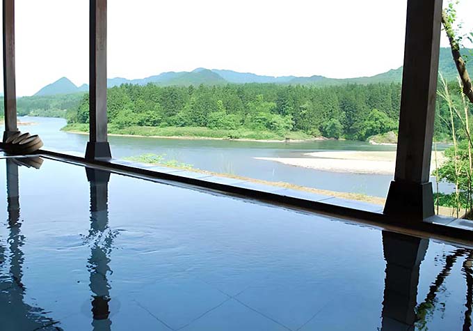 麒麟山温泉 雪つばきの宿 古澤屋 展望露天風呂画像