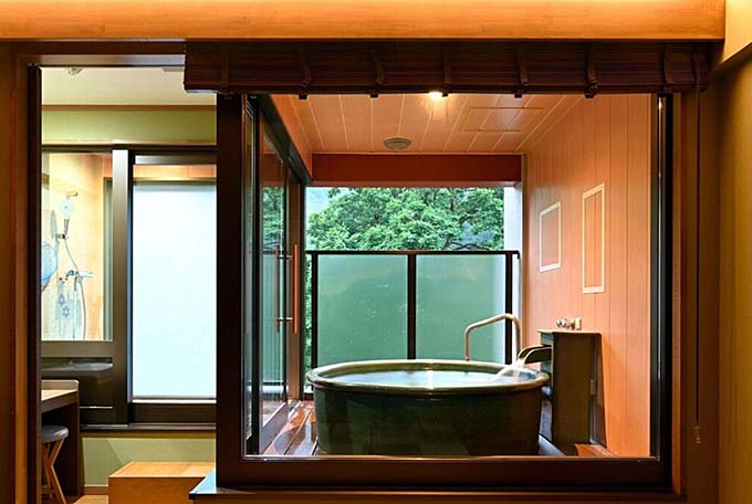 湯之谷温泉郷 大湯温泉 源泉湯の宿かいり 客室専用露天風呂画像