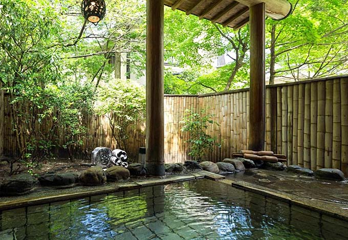 鷹ノ巣温泉 吊り橋と離れの宿 鷹の巣館 露天風呂画像