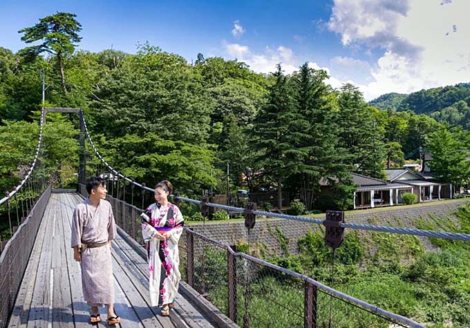 鷹ノ巣温泉 吊り橋と離れの宿 鷹の巣館 吊り橋画像