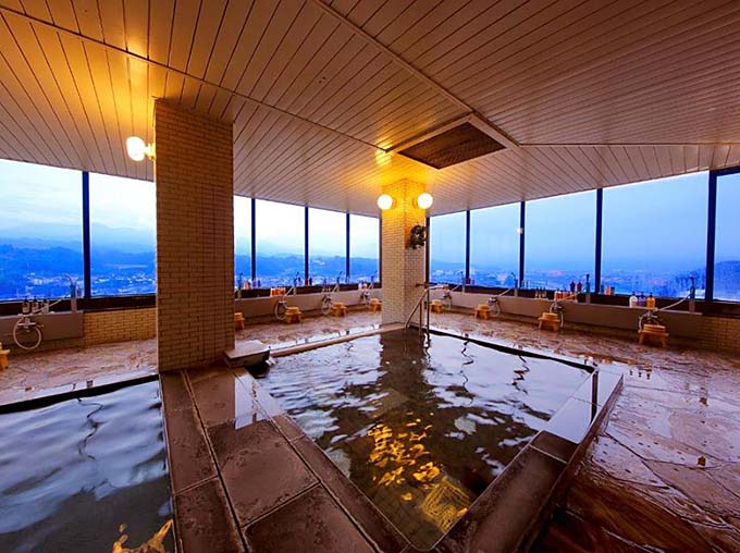 日田温泉 小京都の湯 みくまホテル 展望大浴場画像
