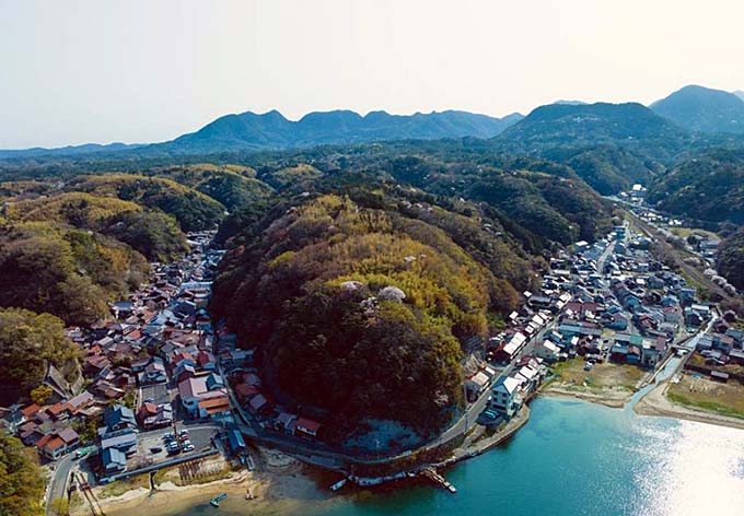 温泉津温泉空撮画像