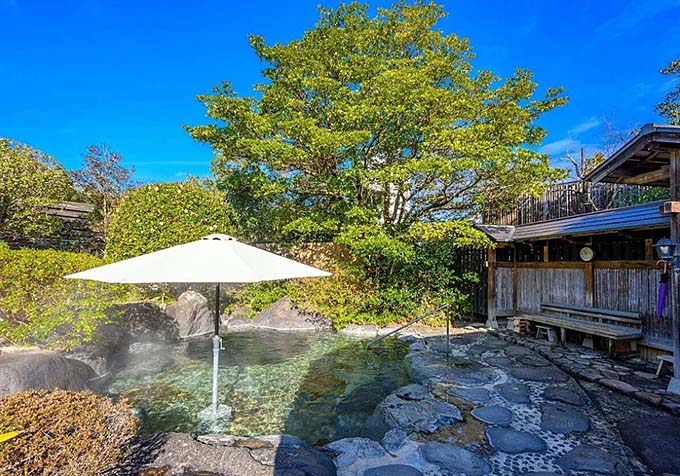 鹿野温泉 国民宿舎 山紫苑 露天風呂画像