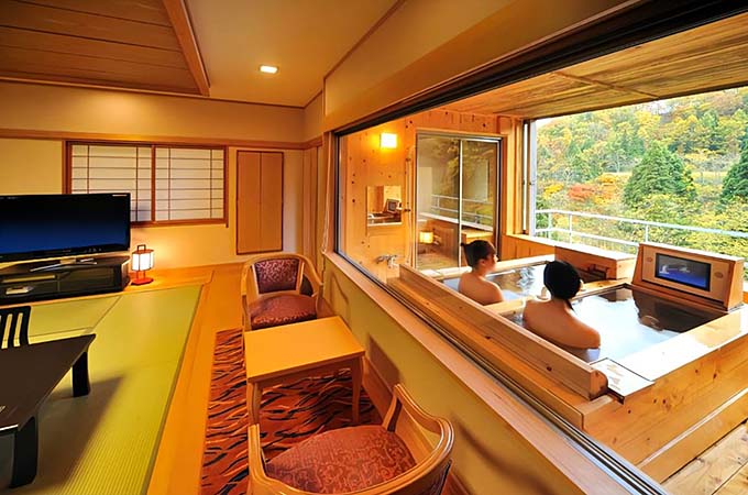 銀山温泉 仙峡の宿 銀山荘 客室専用露天風呂画像