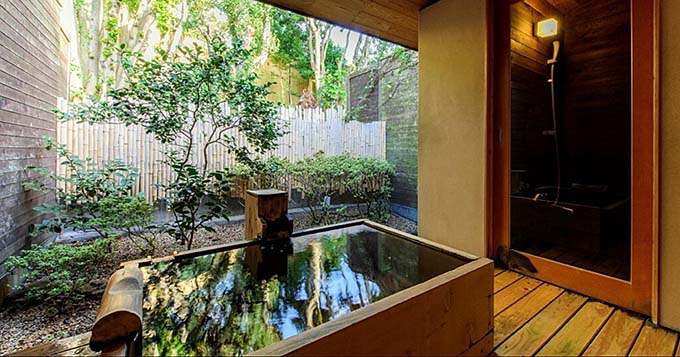 川棚温泉 川棚グランドホテルお多福 客室専用露天風呂画像